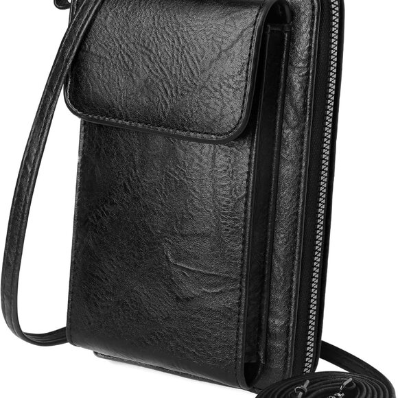 Small PU Leather Crossbody Bag Women Cell Phone Wallet Card Slots - Picture 1 of 7